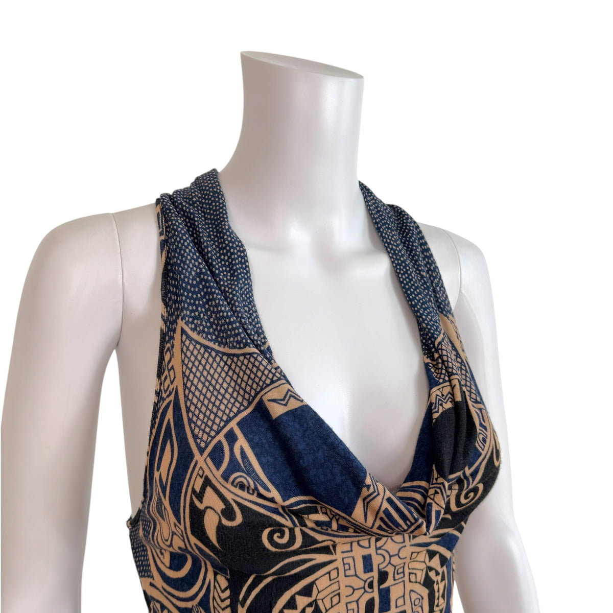 Jean Paul Gaultier Soleil Tribal Printed Midi Dress