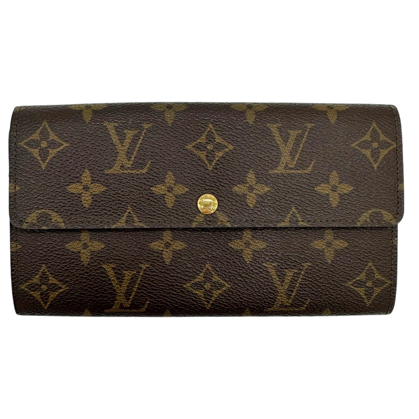 Louis Vuitton Brown Monogram Sarah Long Wallet