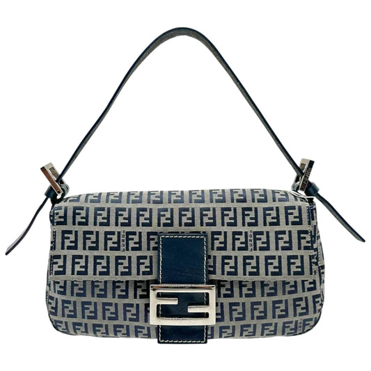 Fendi Baguette Bag Navy Blue Zucchino Monogram