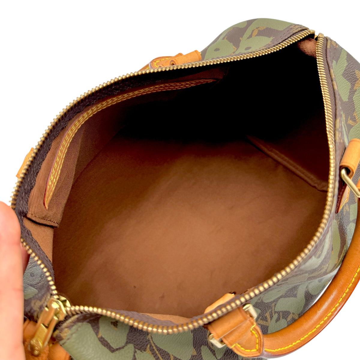 Louis Vuitton Speedy Handbag Green Graffiti Monogram