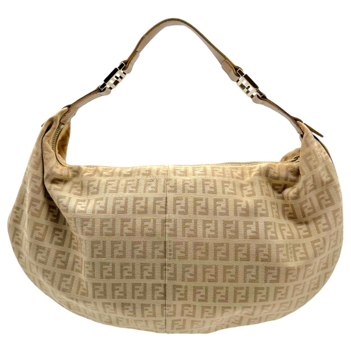 Fendi Crescent Hobo Bag Beige Zucchino Monogram