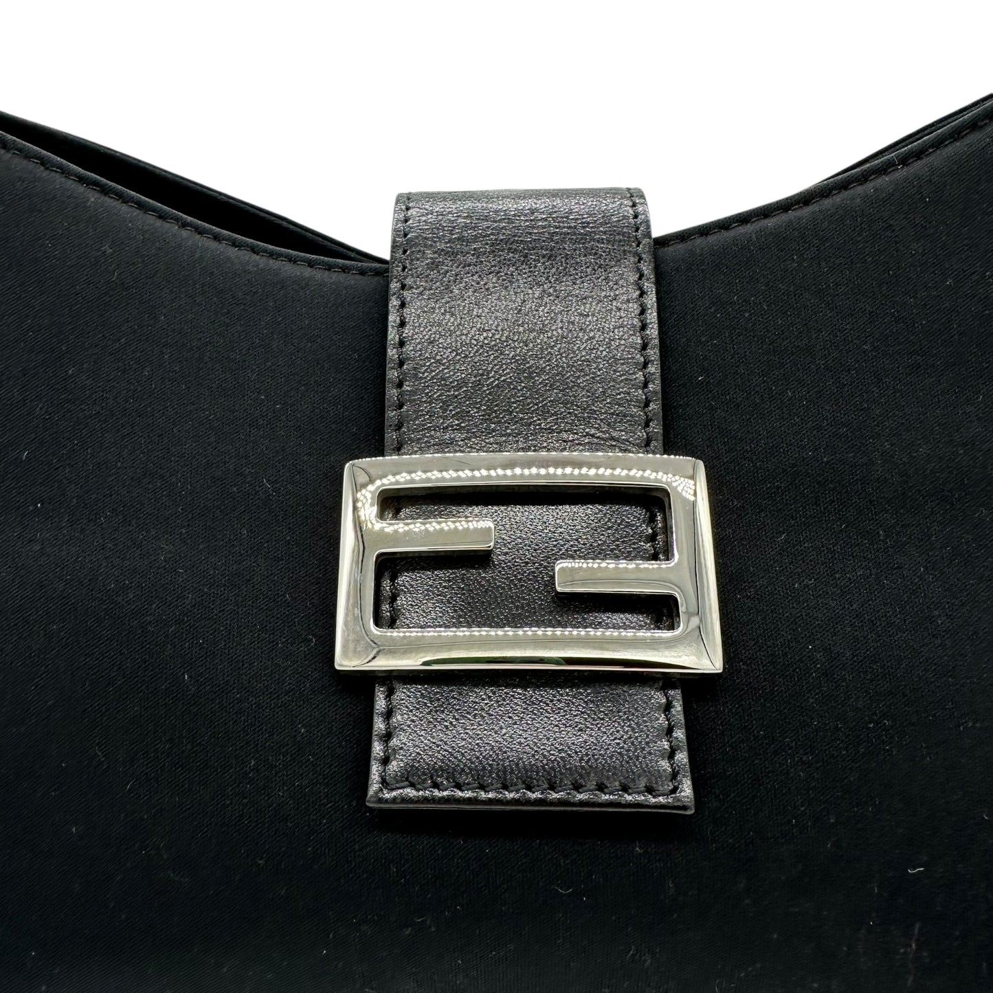 Fendi Black Neoprene Structured Baguette Bag - Outfit Repeater