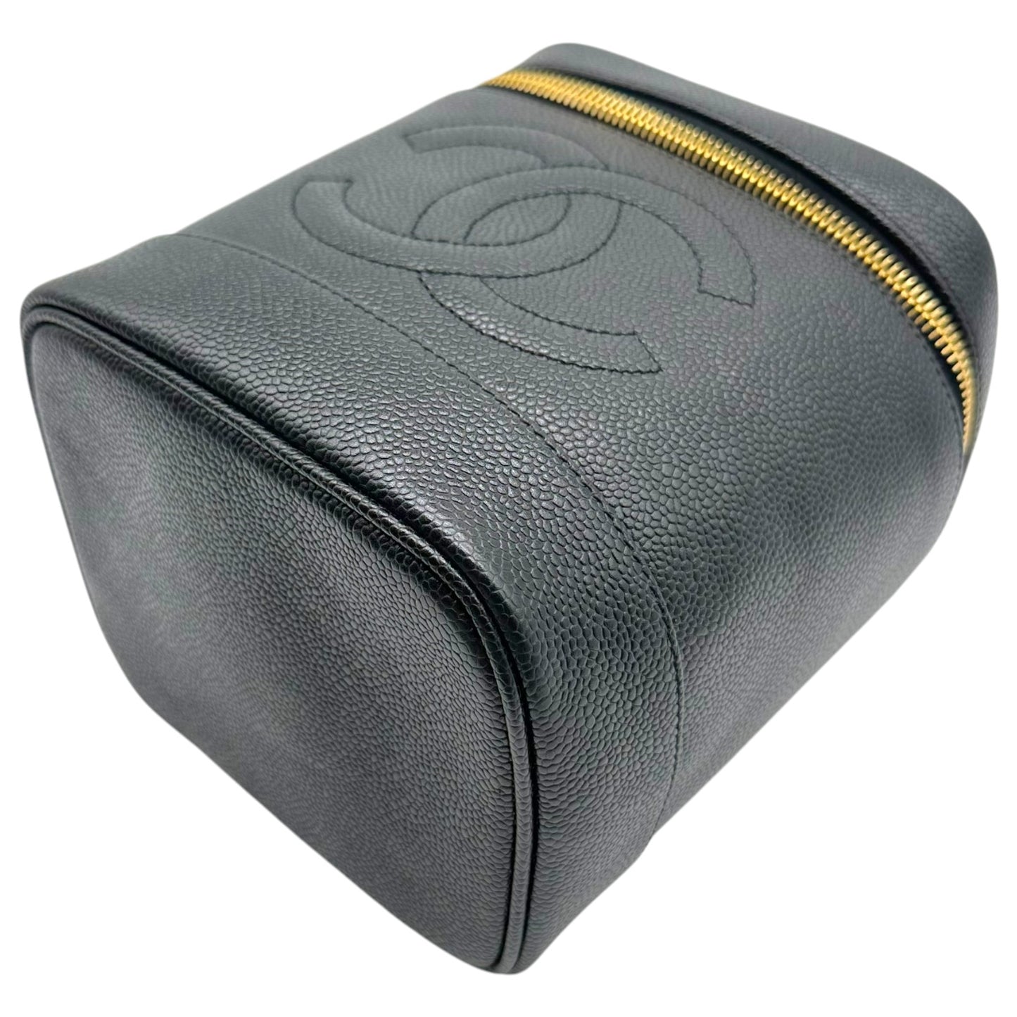 Chanel Black Caviar Leather Vanity Bag