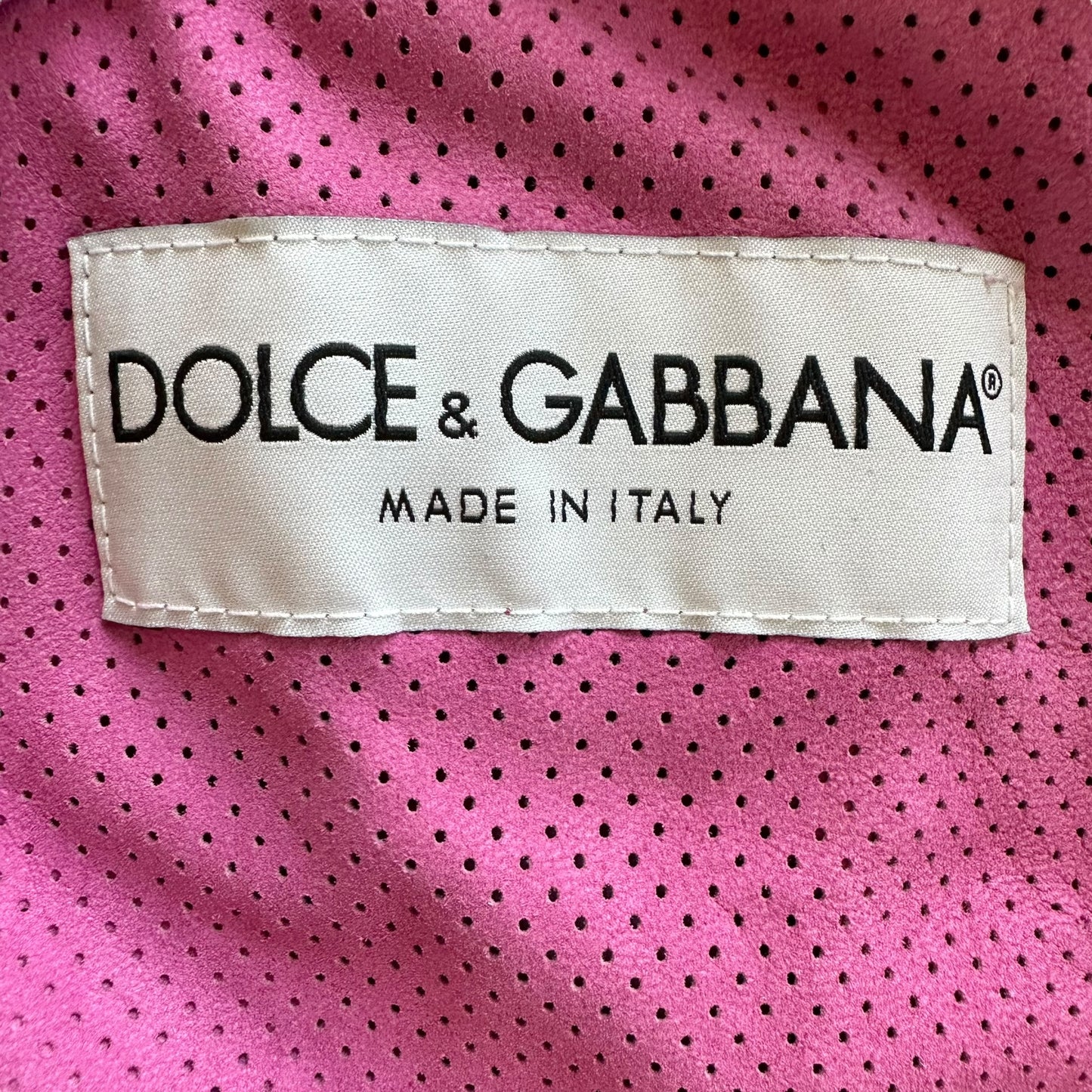 Dolce & Gabbana Perforated Pink Suede Top