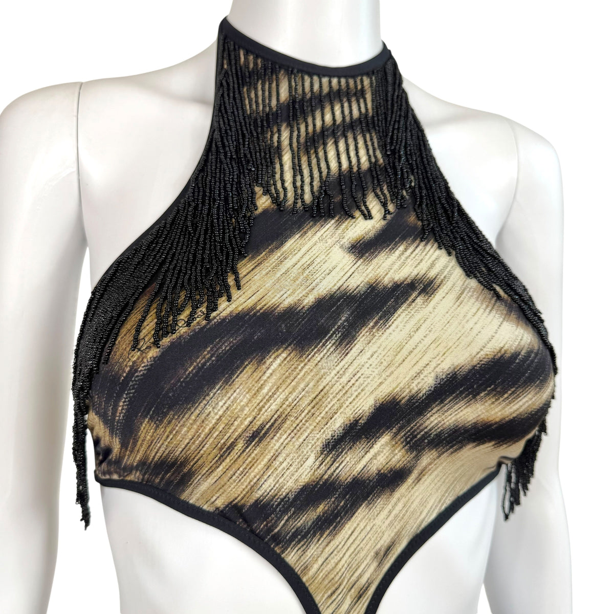 Roberto Cavalli Tiger Print Monokini One-Piece Swimsuit