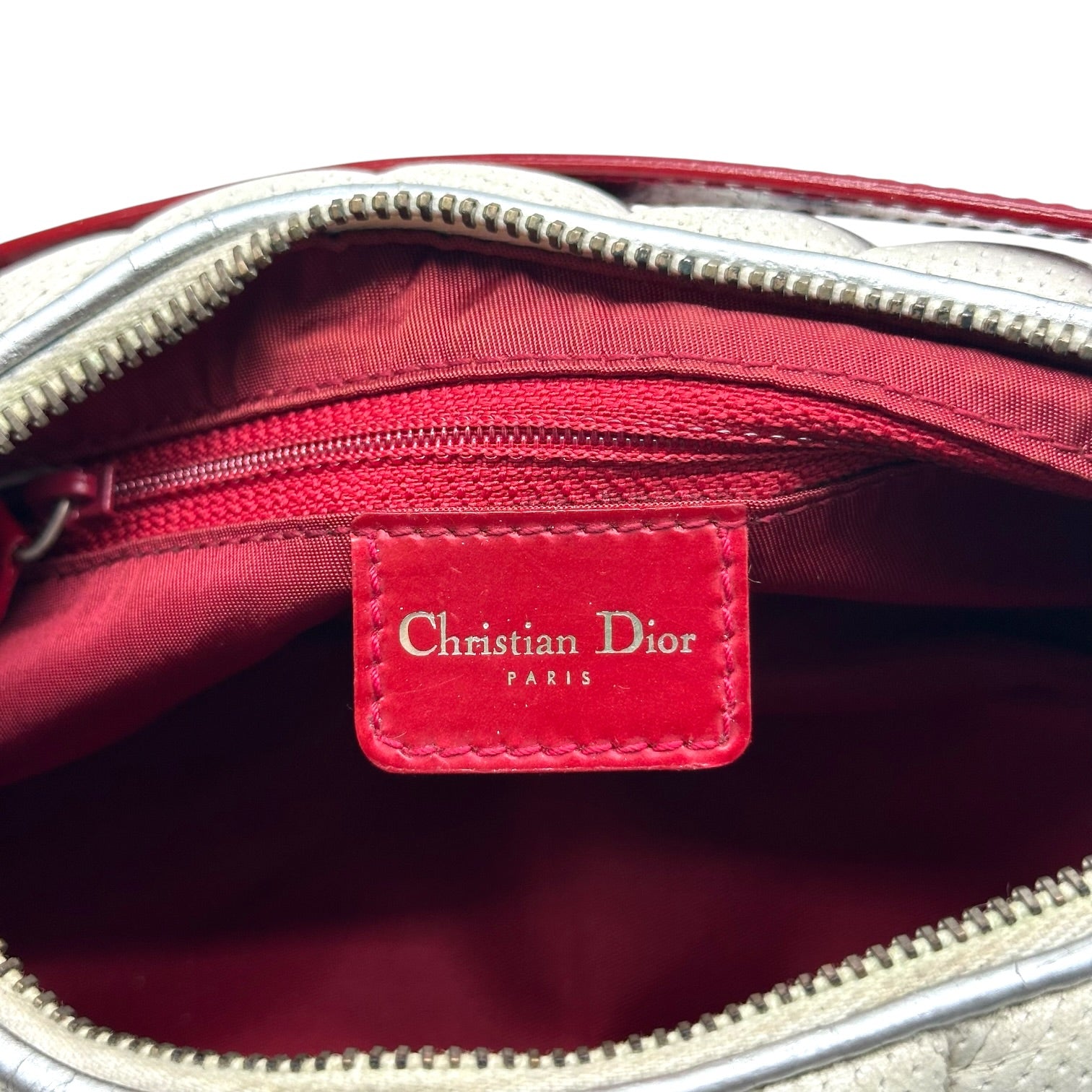 Christian Dior White Cadillac Shoulder Bag