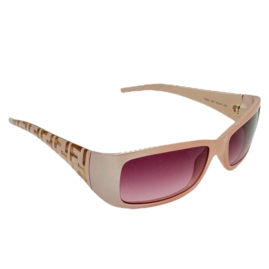 Fendi FS300 Pink Monogram Rectangle Sunglasses - Outfit Repeater