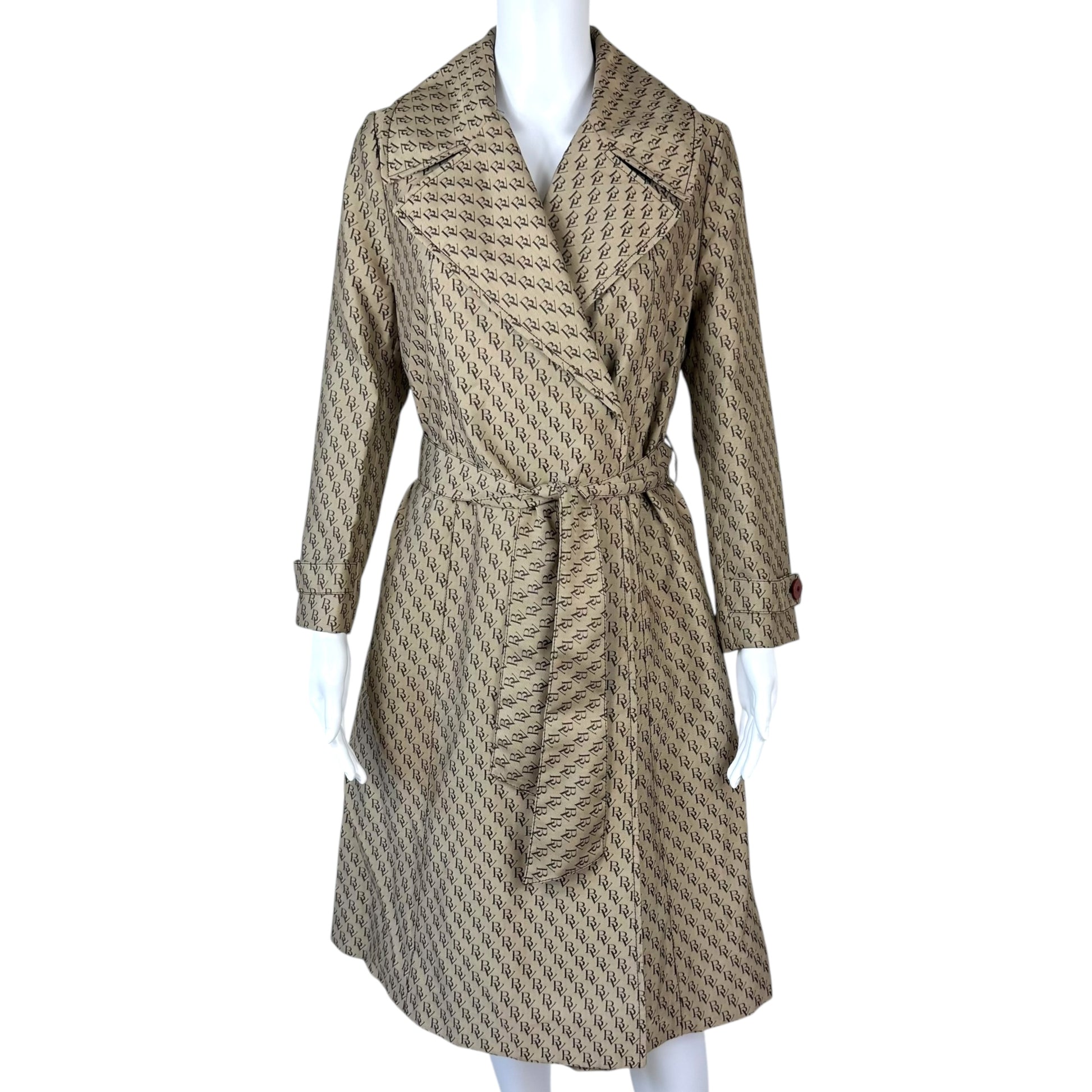 Bottega Veneta BV Tan Monogram Trench Coat - Outfit Repeater