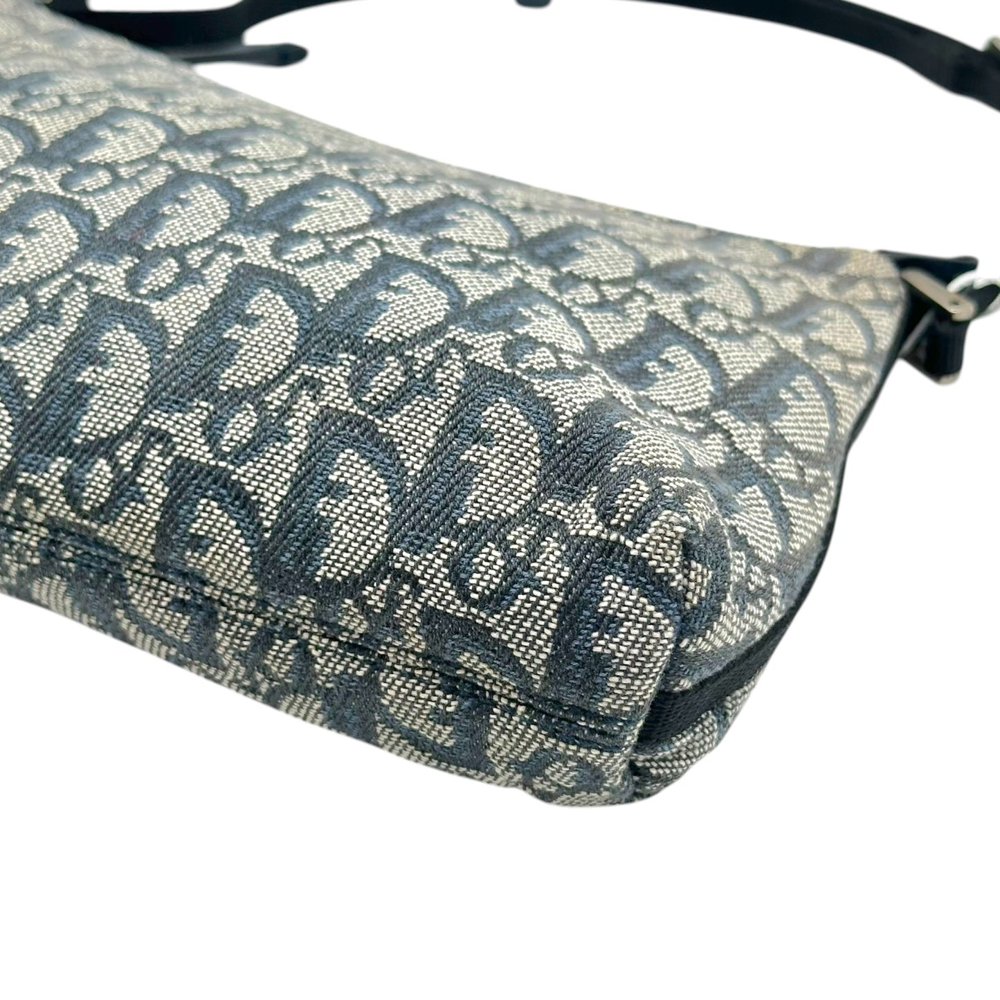 Christian Dior Navy Blue Trotter Monogram Shoulder Pochette Bag