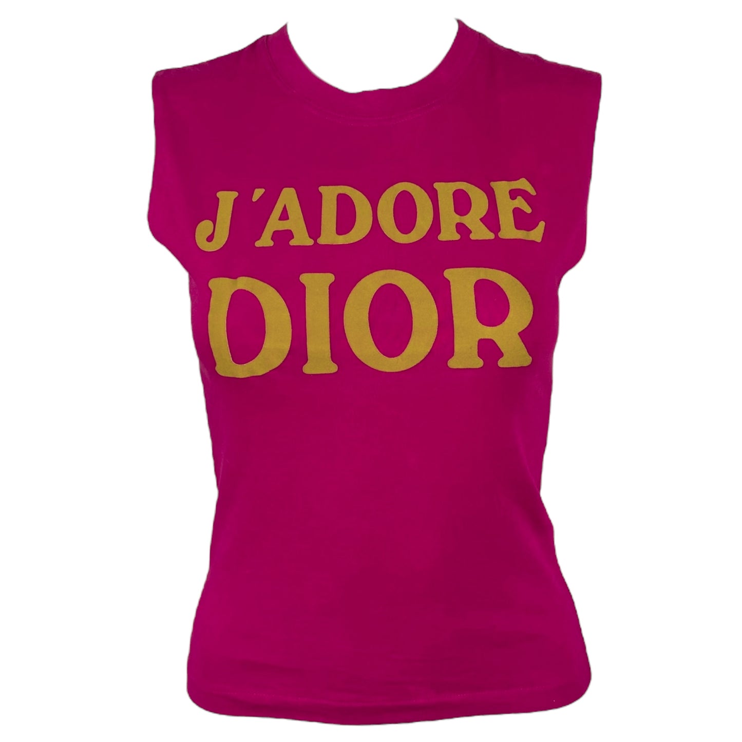 Christian Dior F/W 2002 Hot Pink & Yellow J'Adore Dior Tank
