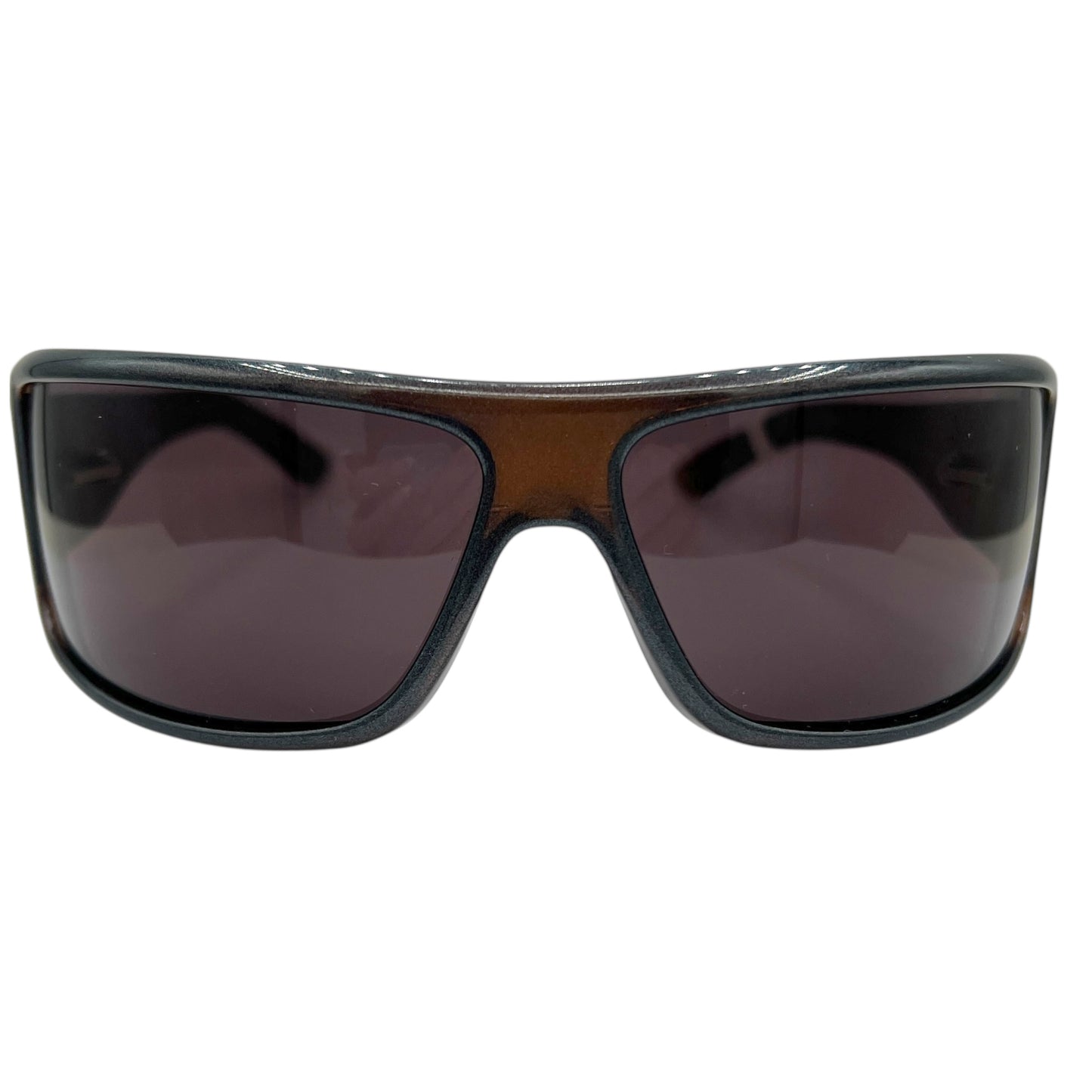 Yves Saint Laurent Brown Rhinestone Logo Shield Sunglasses YSL6078 w/ Case