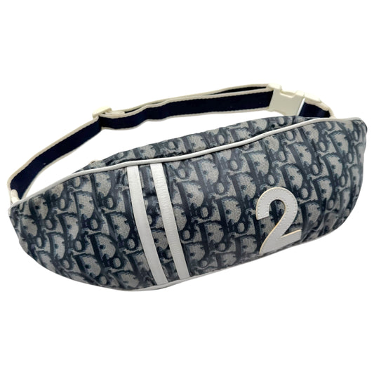 Christian Dior Navy Blue Trotter Monogram Fanny Pack Bag - Outfit Repeater
