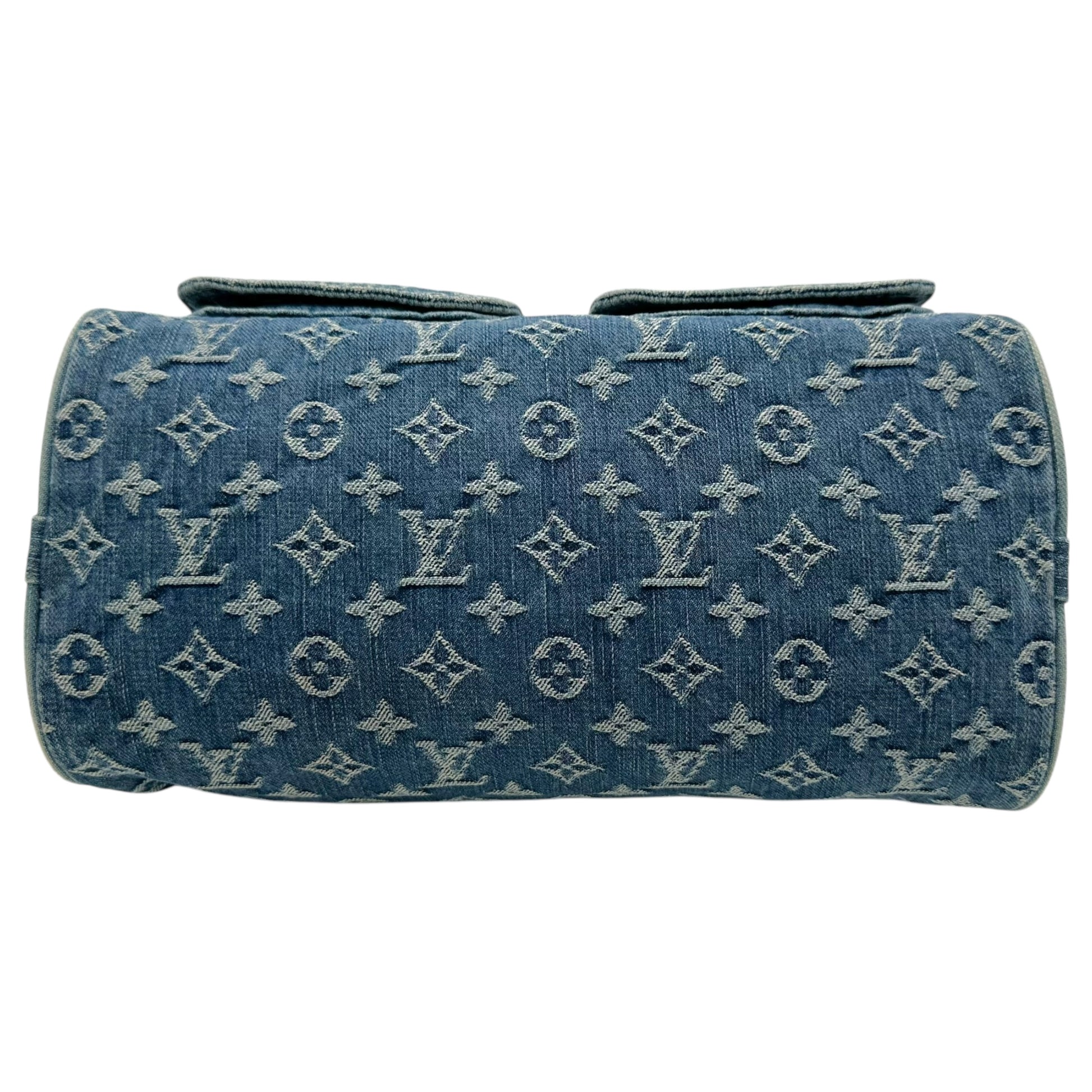 Louis Vuitton Blue Denim Speedy 25 Bag - Outfit Repeater