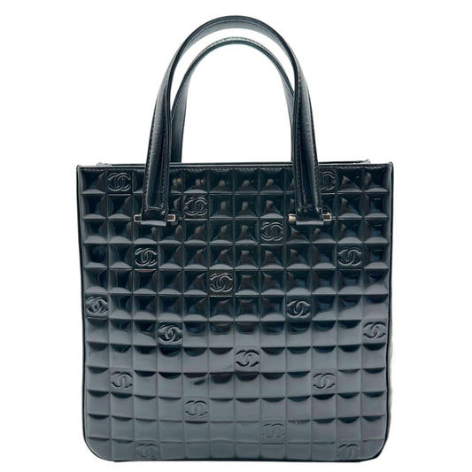 Chanel Black Patent Chocolate Bar & CC Logo Mini Tote Bag 2002-03