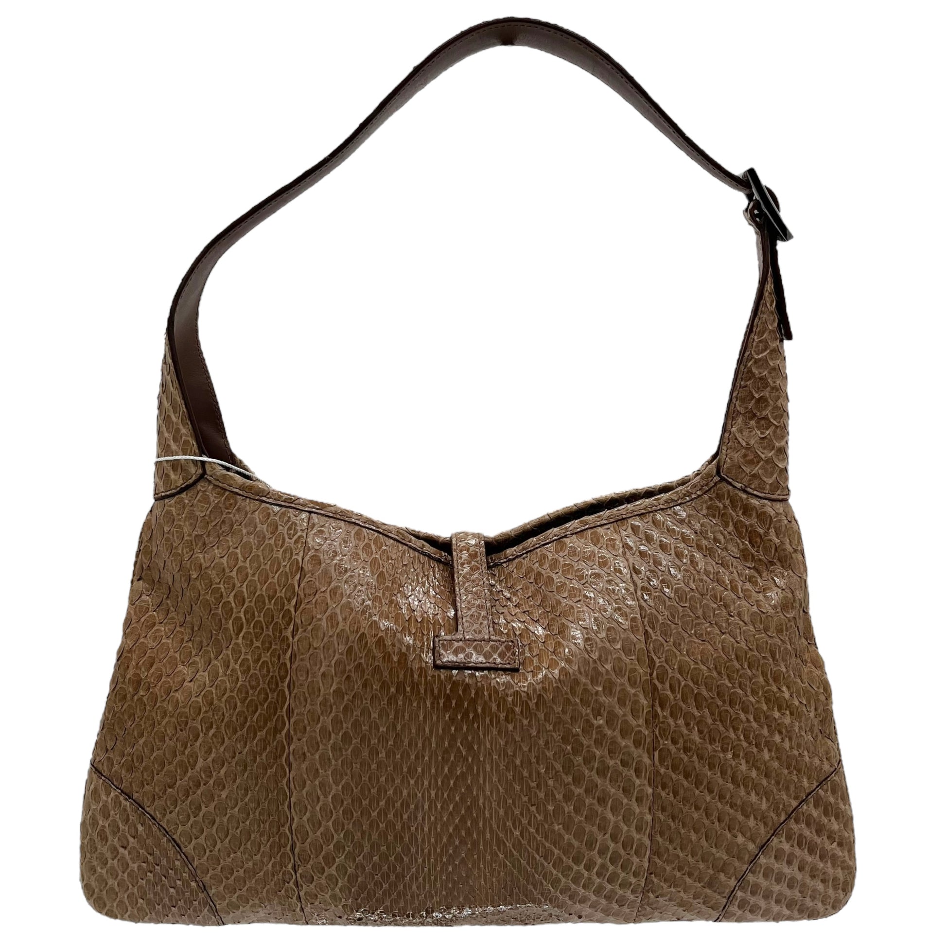 Gucci Tan Python Jackie Shoulder Bag - Outfit Repeater