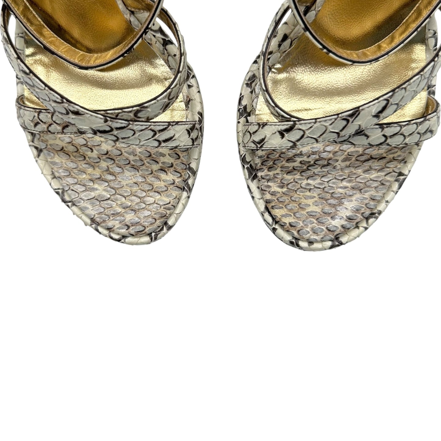 Dolce & Gabbana S/S 2005 Ivory Python Wedge Sandals