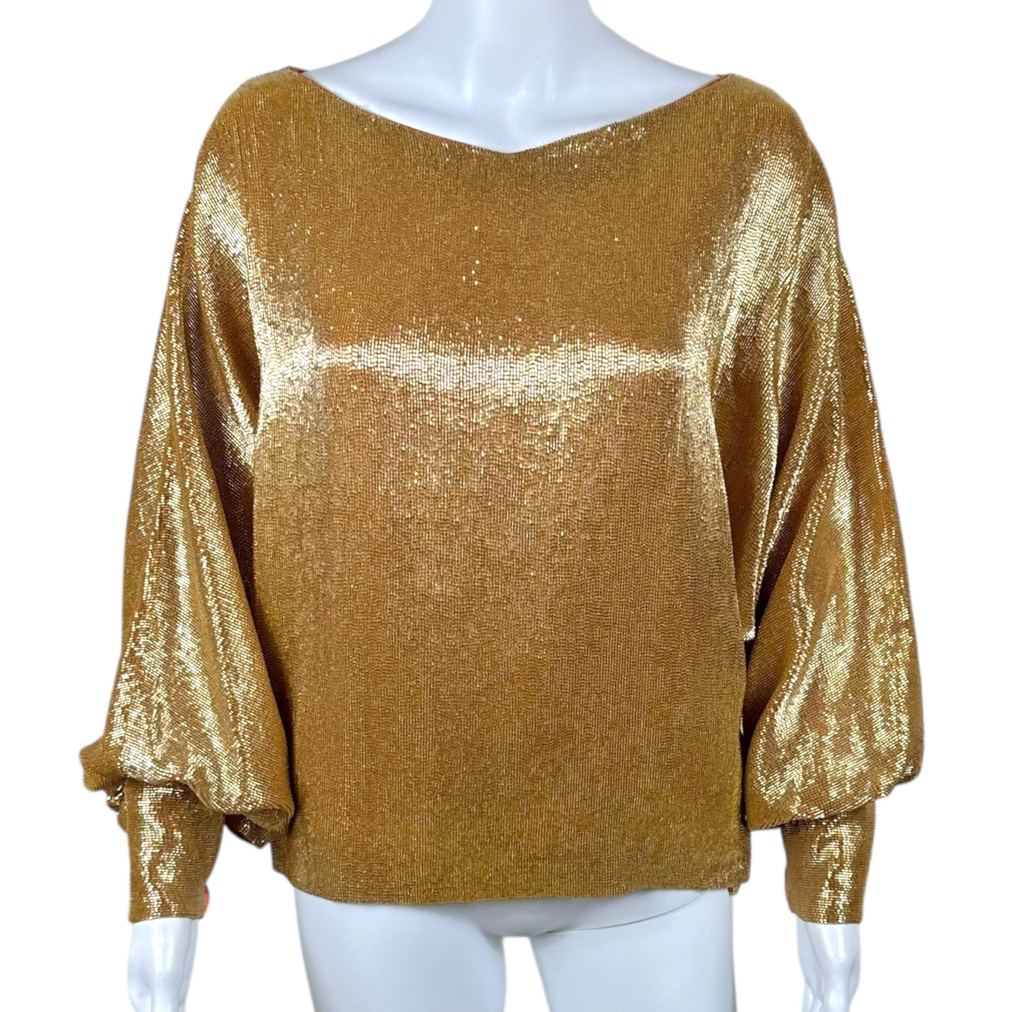 Roberto Cavalli 2007 Gold Fully Beaded Blouse NEW