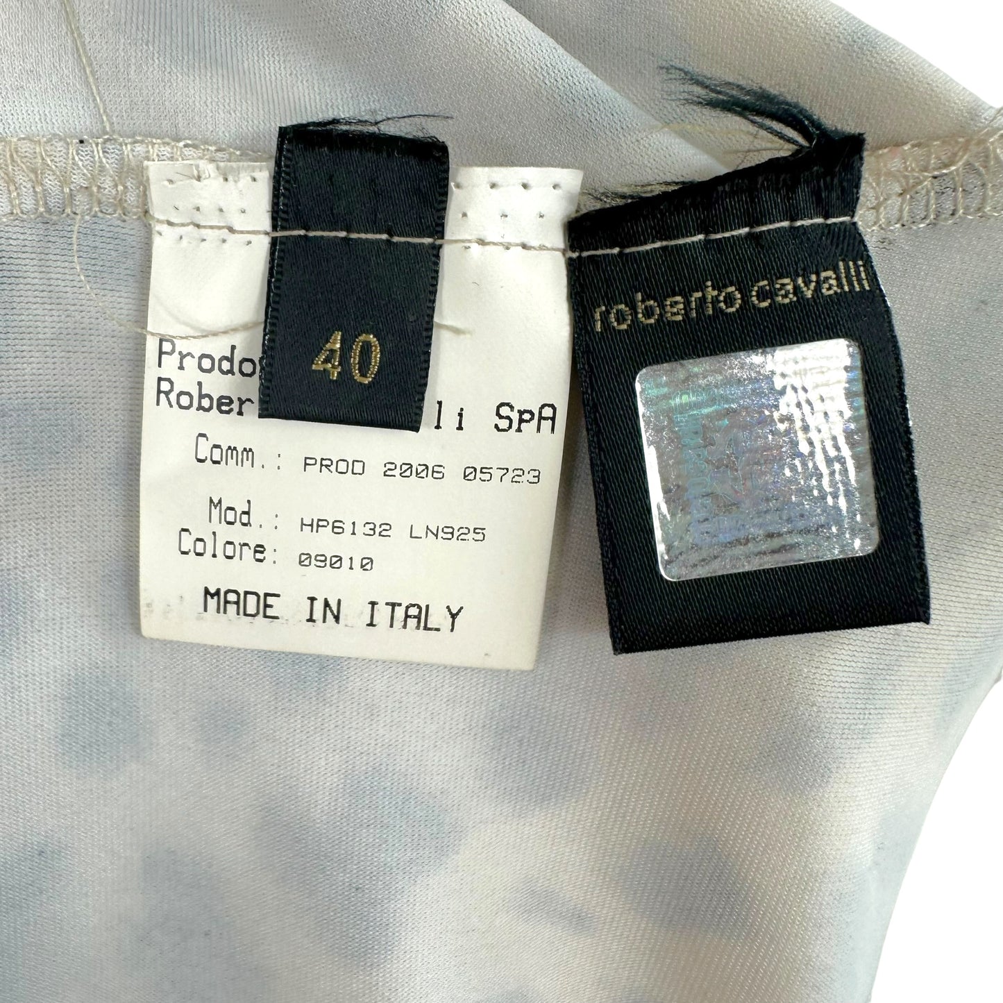 Roberto Cavalli 2006 Ivory & Tan Leopard Print Convertible Halter Mini Dress