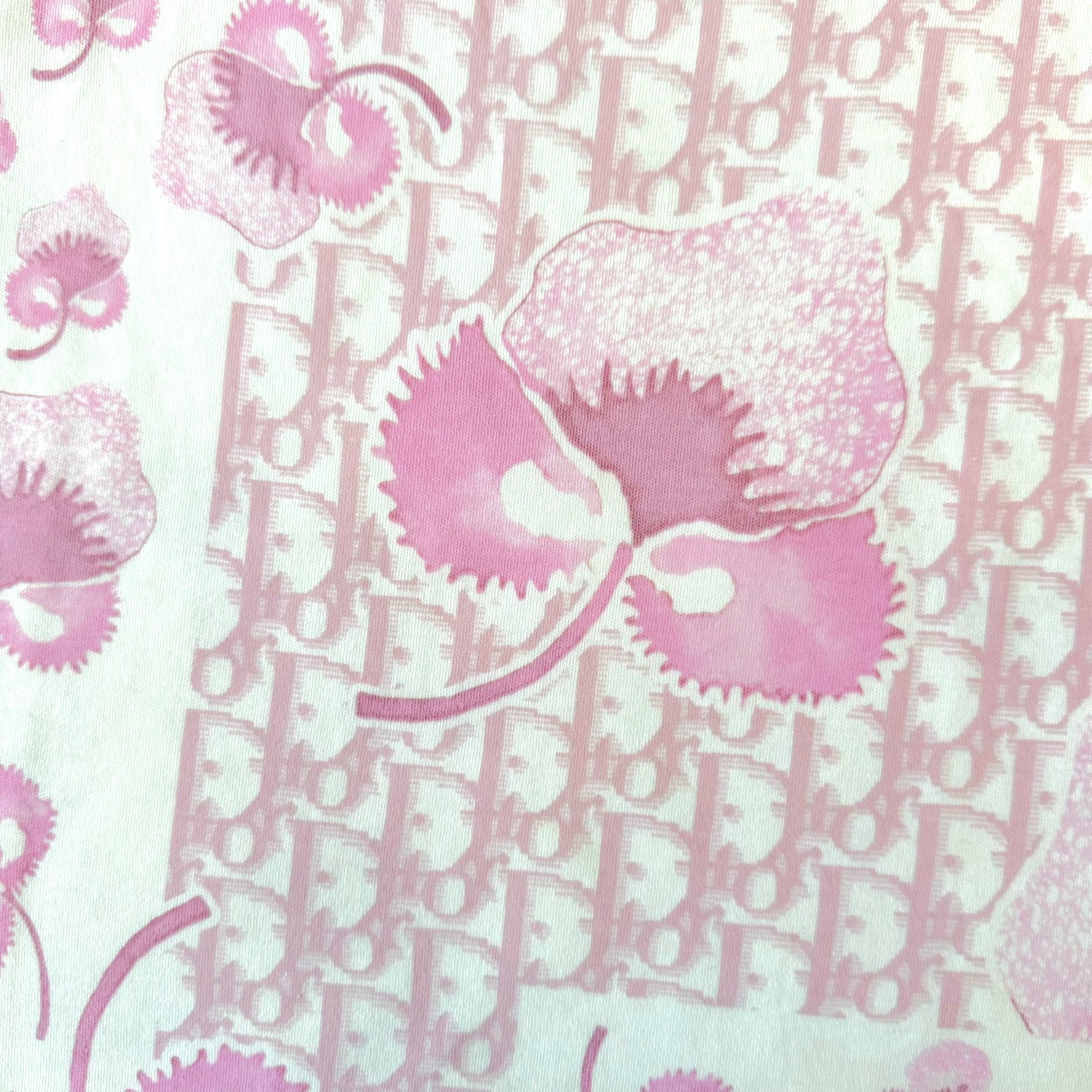 Christian Dior S/S 2005 Pink Floral Monogram Tank Top - Outfit Repeater