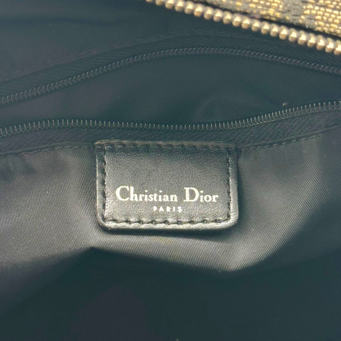 Christian Dior Black Trotter Monogram Small Bowler Handbag