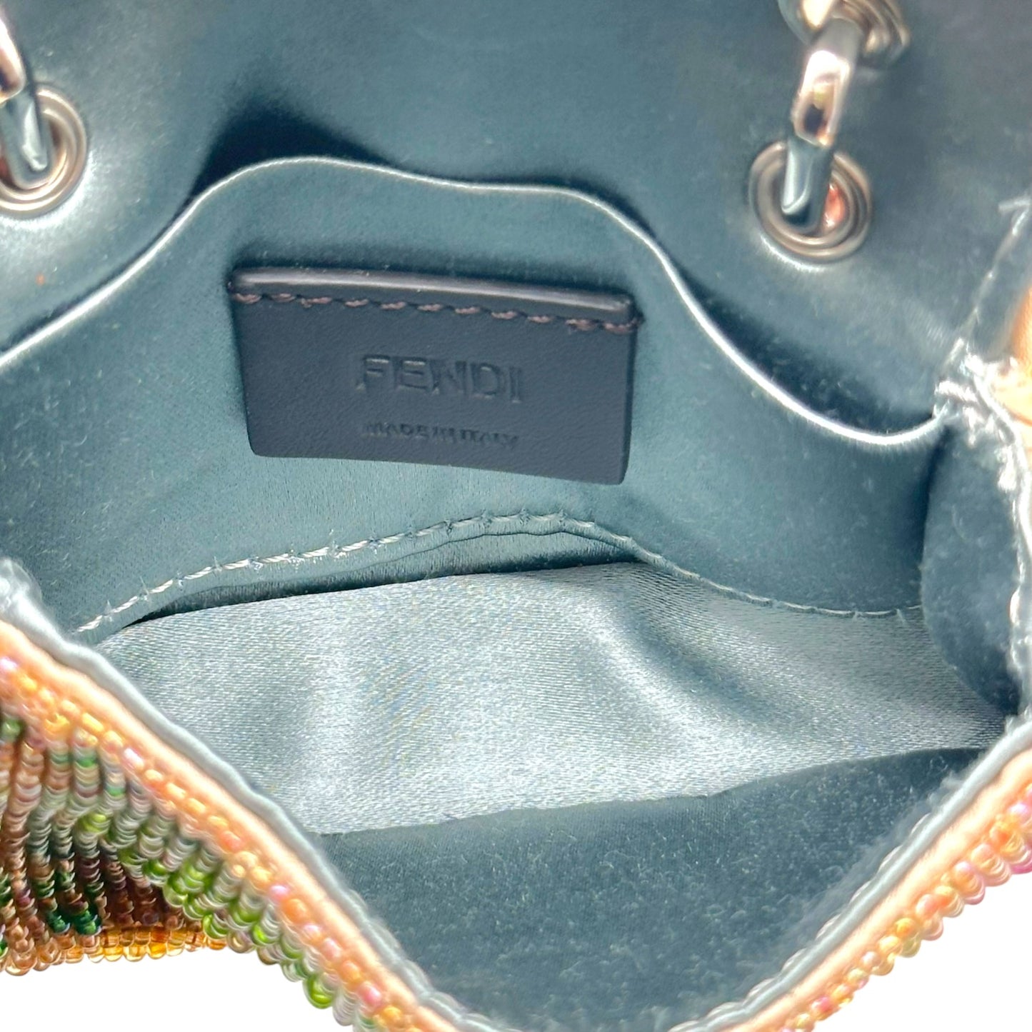 Fendi Micro Baguette Bag Multicolor Beaded Design