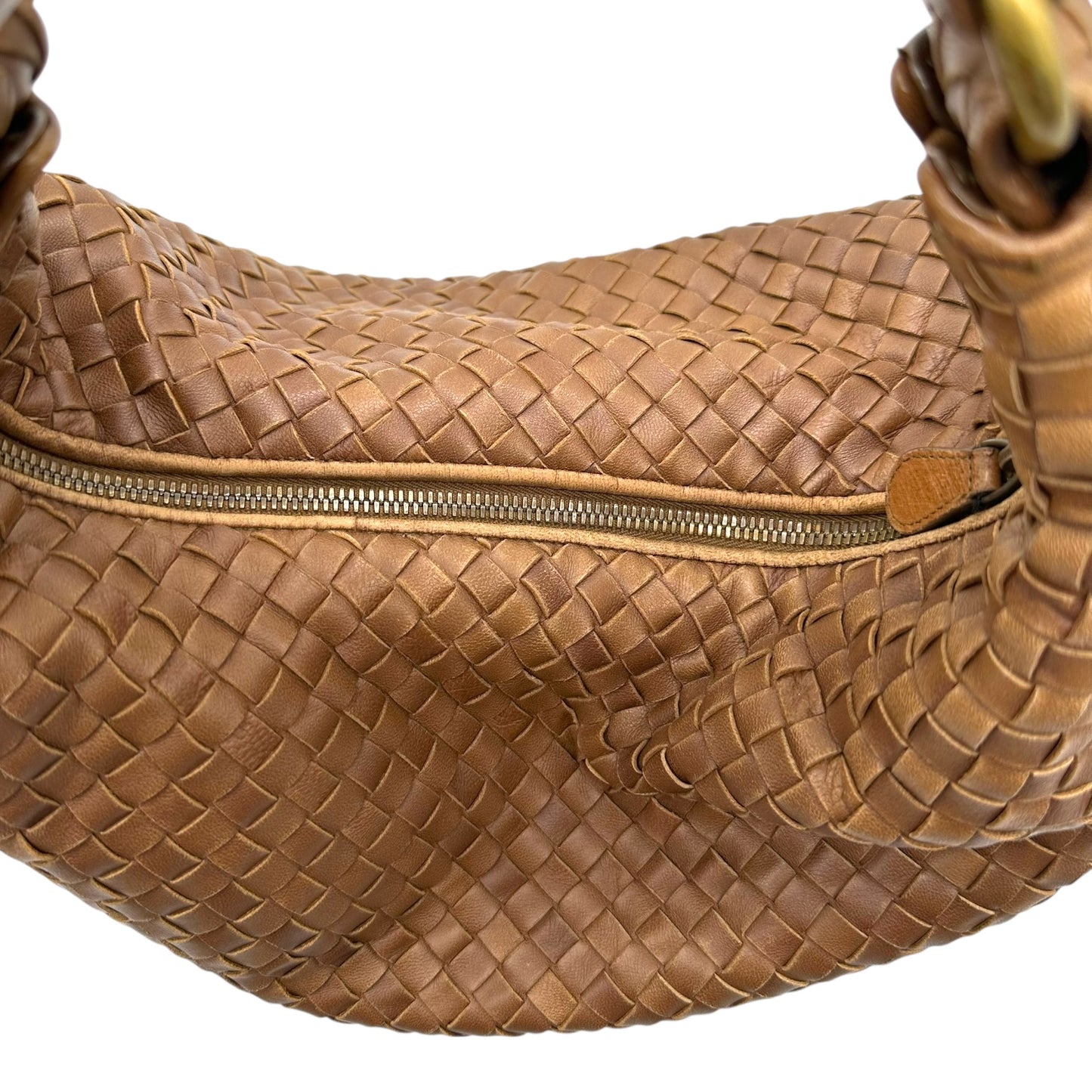 Bottega Veneta Brown Intrecciato Woven Leather Hobo Bag