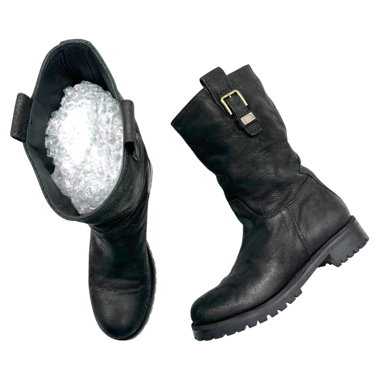 Dolce & Gabbana Black Biker Boots