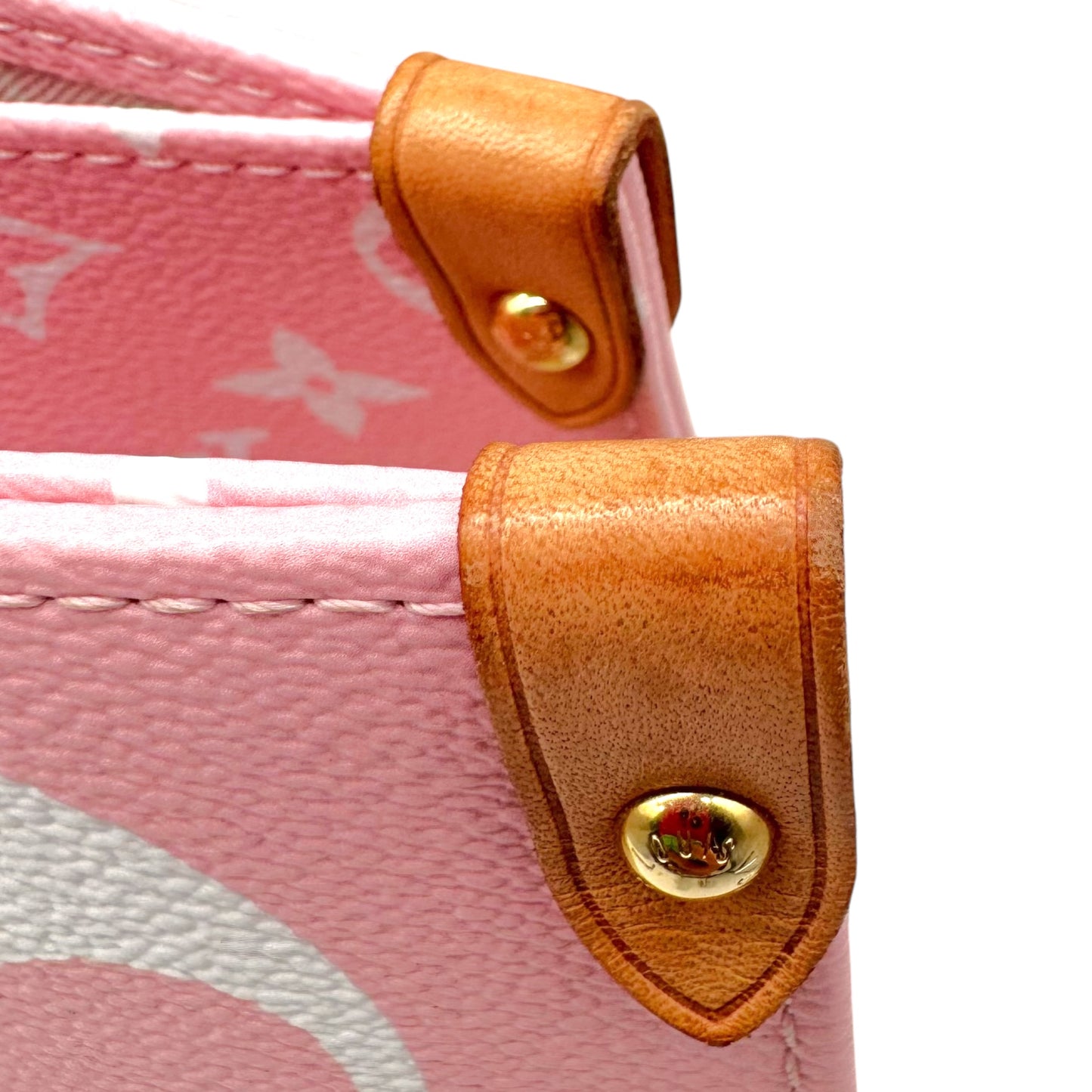 Louis Vuitton Pink & Yellow XL Monogram Ombre OnTheGo GM 2-Way Tote Bag