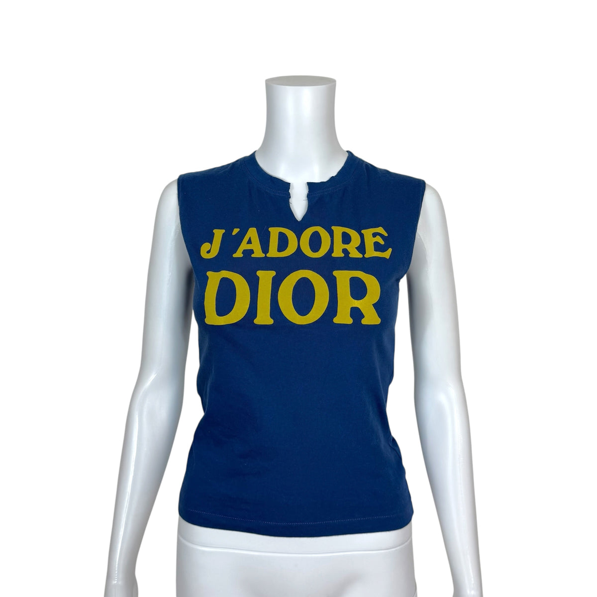 Christian Dior F/W 2002 Blue & Yellow J'Adore Dior Tank