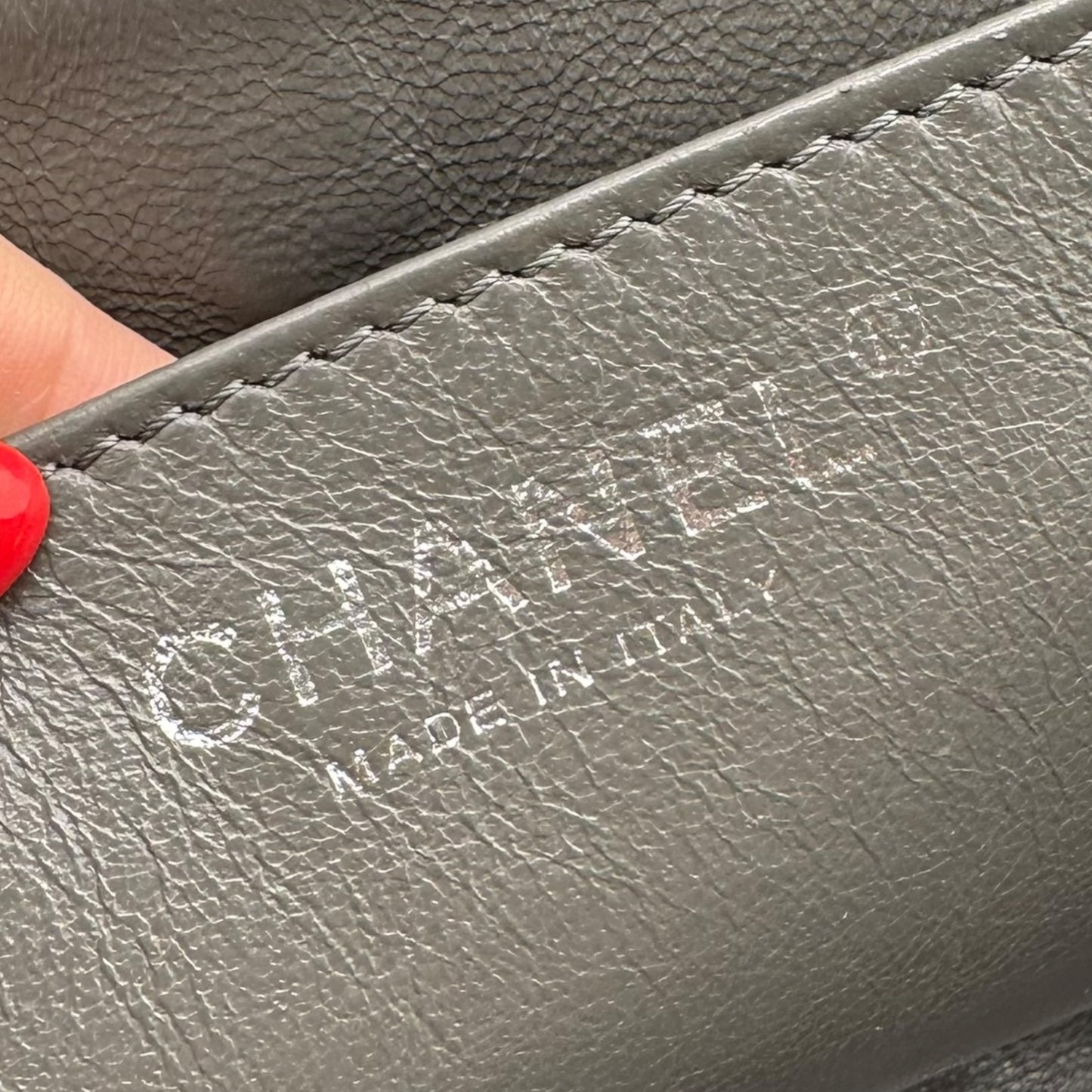 Chanel 2008 Gray Lambskin Jumbo Single Flap Bag