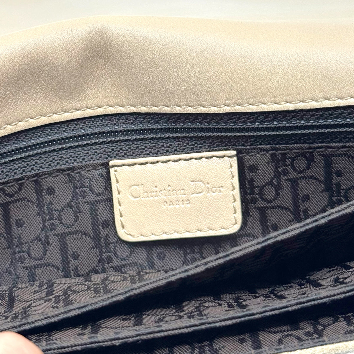 Christian Dior Tan Suede Lace-Up Satchel Bag