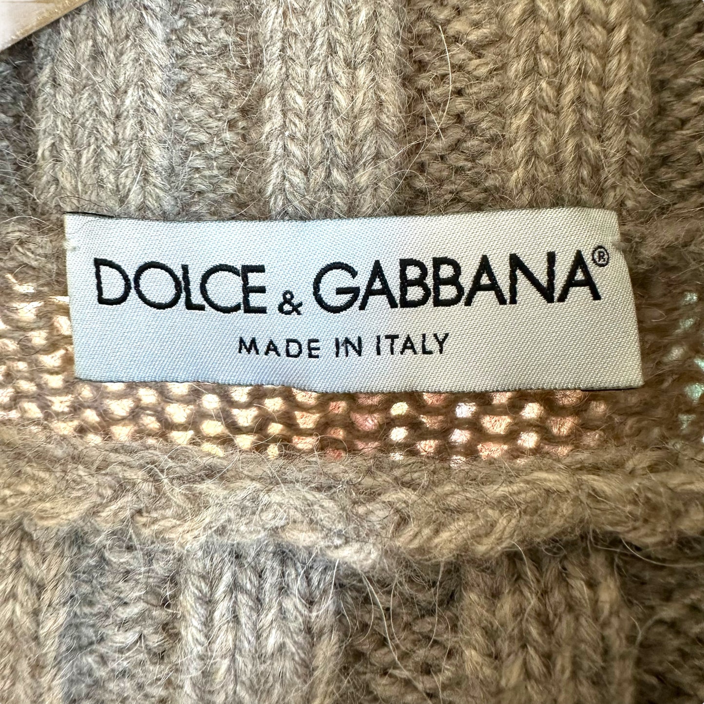 Dolce & Gabbana Gray Shortsleeve Turtleneck Knit Top