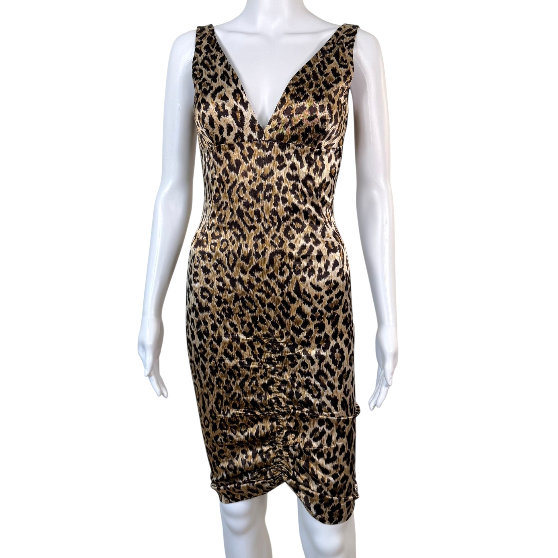D&G Dolce & Gabbana Leopard Print Silky Midi Dress - Outfit Repeater