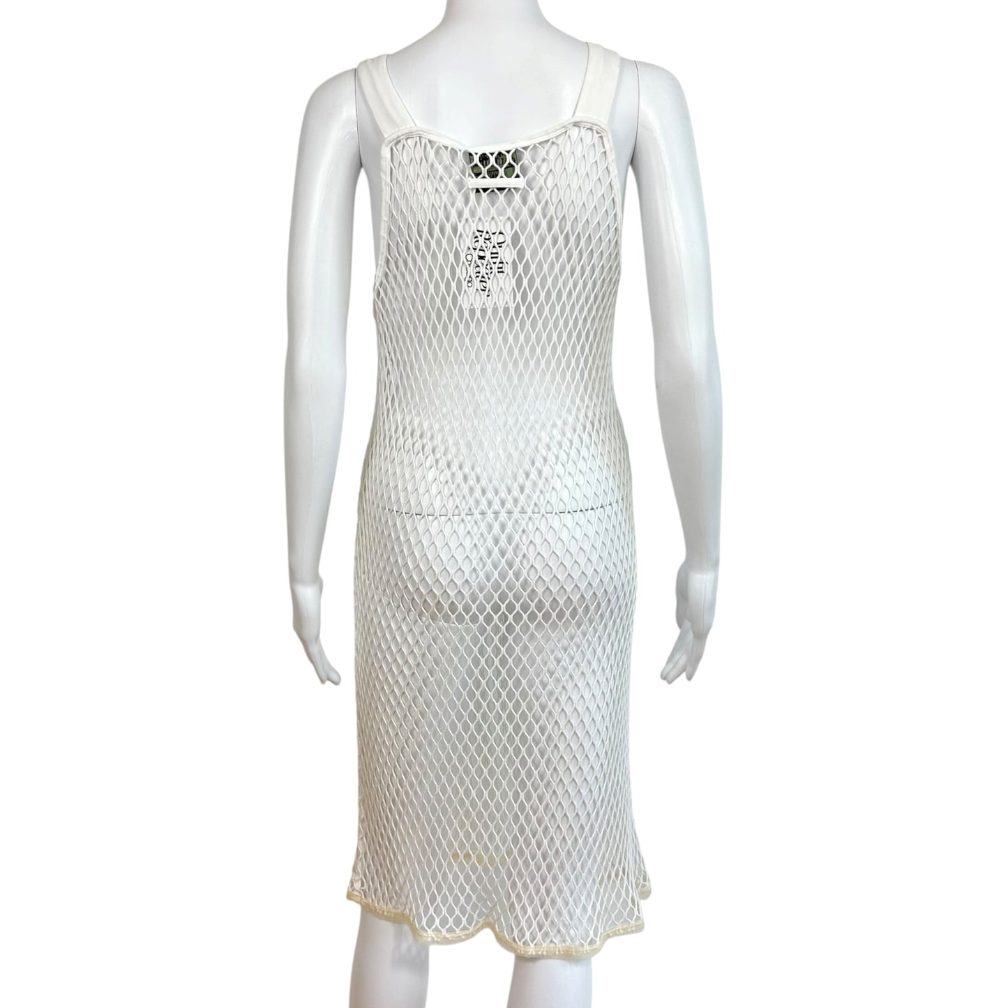 Jean Paul Gaultier S/S 2001 White Fishnet Midi Dress