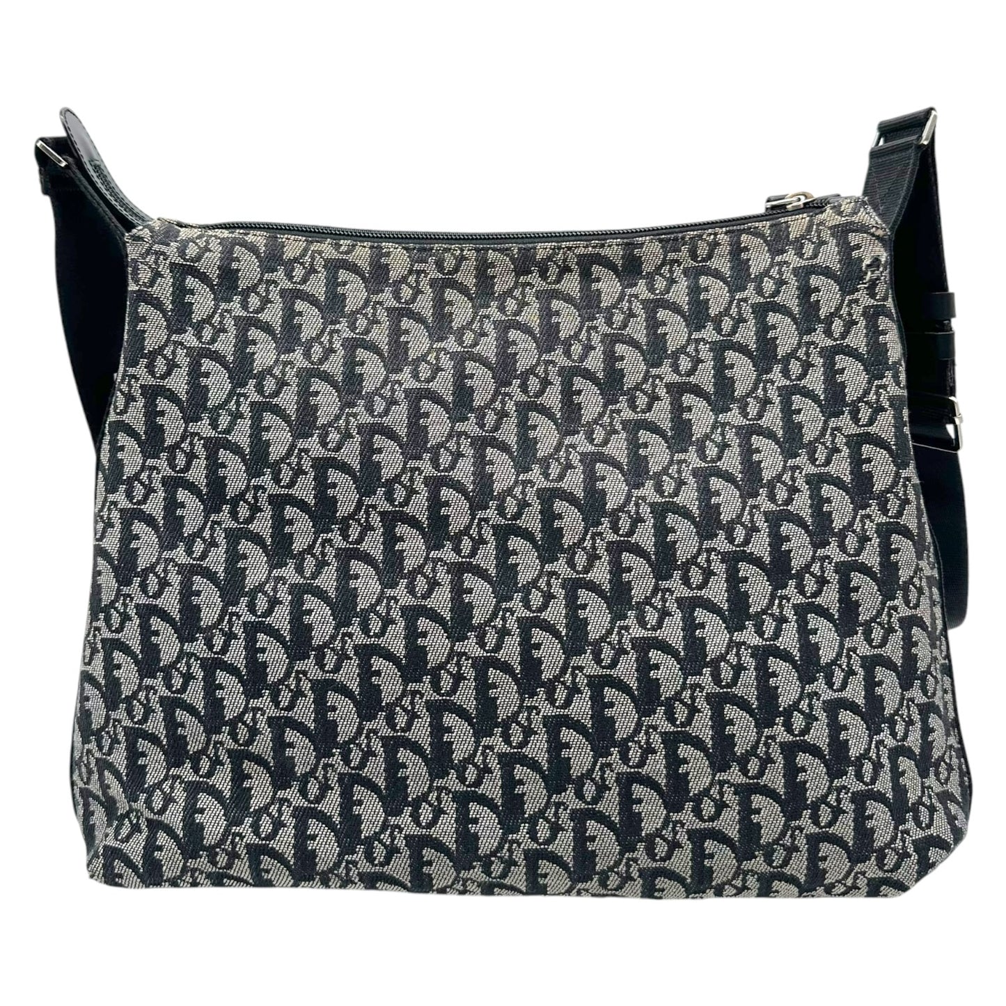 Christian Dior Black Trotter Monogram Satchel Bag