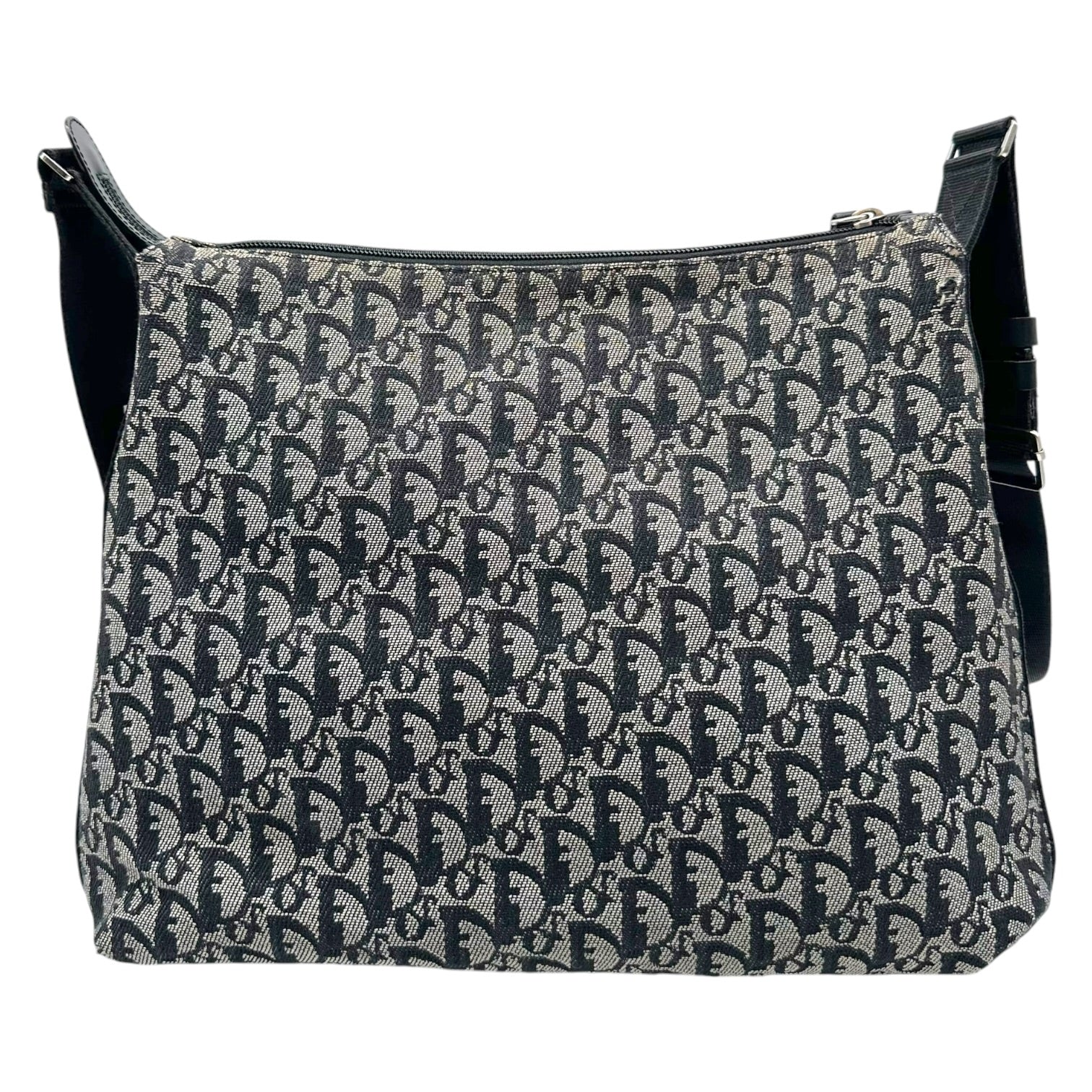 Christian Dior Black Trotter Monogram Satchel Bag