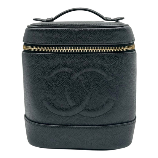 Chanel Black Caviar Leather Vanity Bag 1989-90