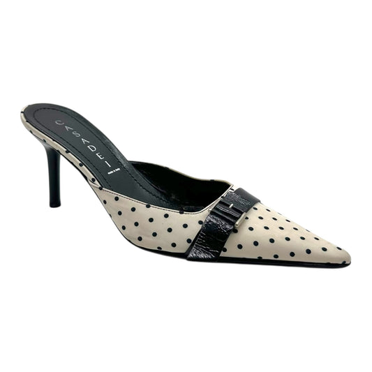 Casadei Black & White Polka Dot Heeled Mules