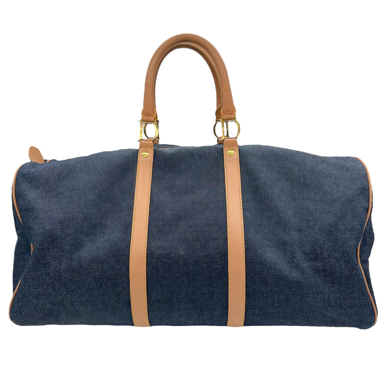 Christian Dior Blue Denim Duffle Bag