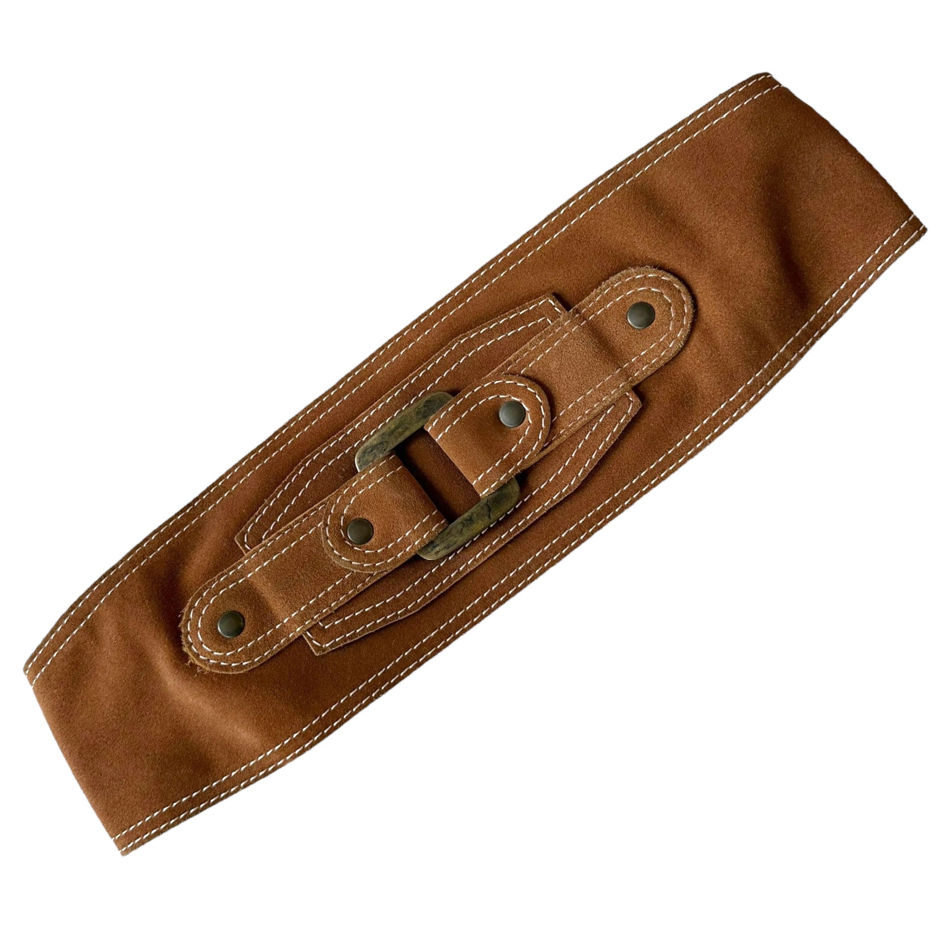 Dsquared2 Oversized Suede Double Buckle Belt - Outfit Repeater