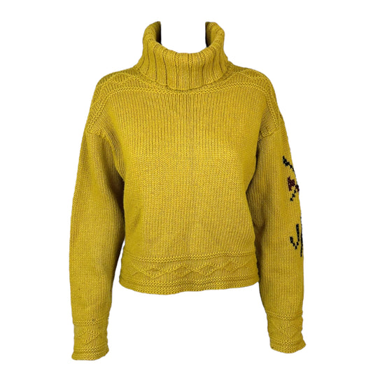 Jean Paul Gaultier Jean's Yellow Logo Turtleneck Sweater