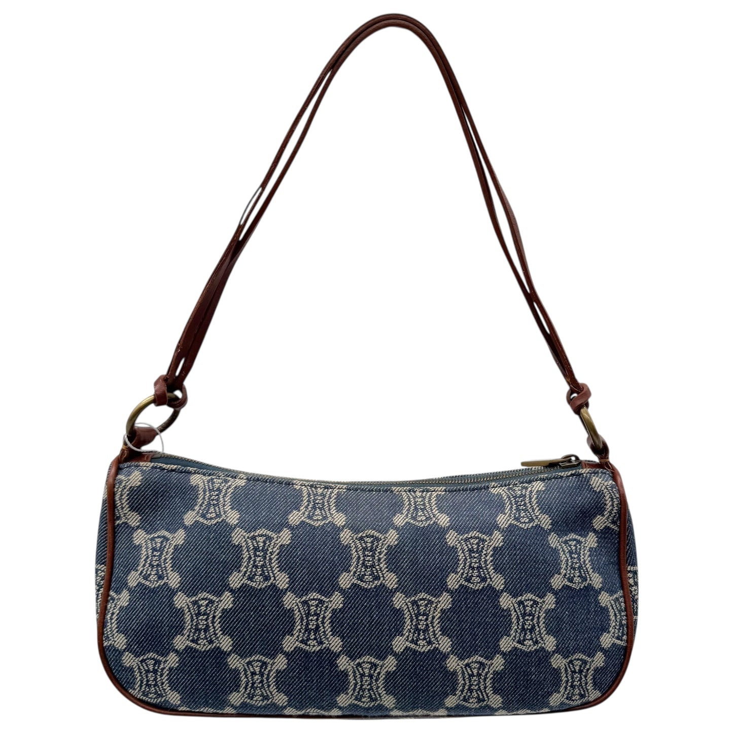 Celine Blue Denim Triomphe Monogram Pochette Bag - Outfit Repeater