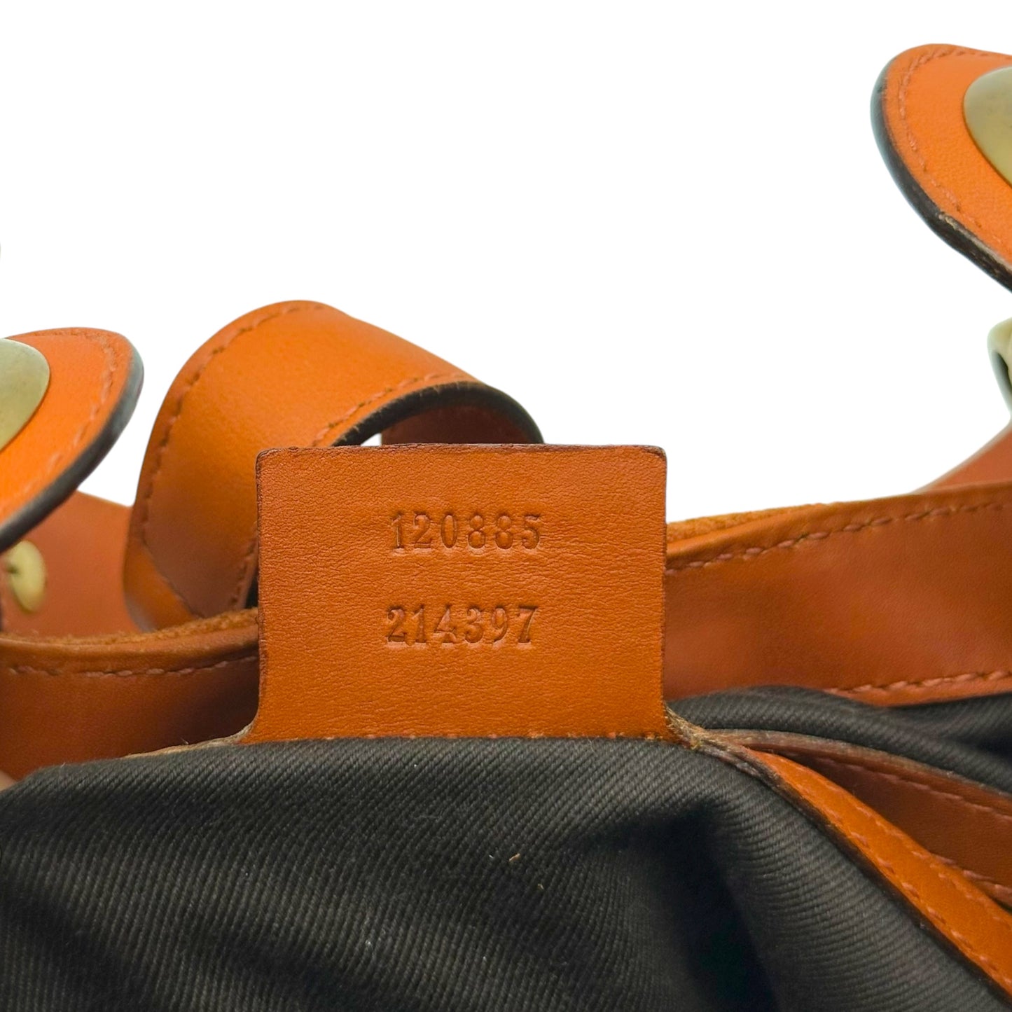 Gucci Small Piston Lock Shoulder Bag Burnt Orange Suede