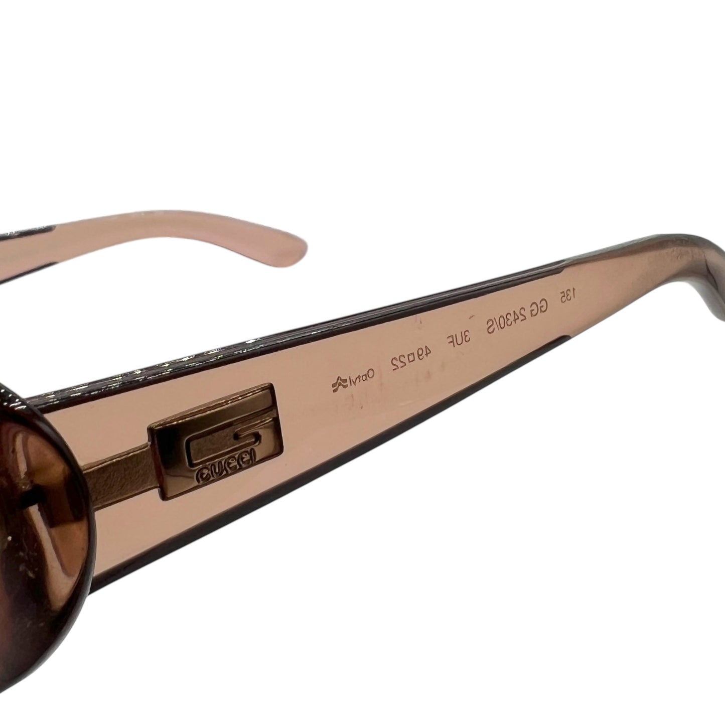 Gucci 2430 90's Purple & Brown Oval Sunglasses