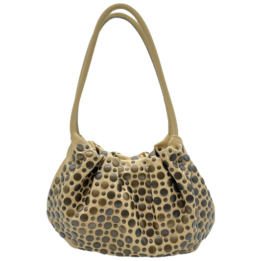 Sonia Rykiel Beige Leather Studded Domino Bag