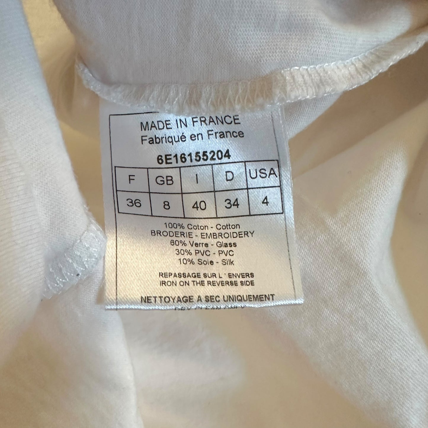 Christian Dior S/S 2006 Black & White Beaded Logo T-Shirt