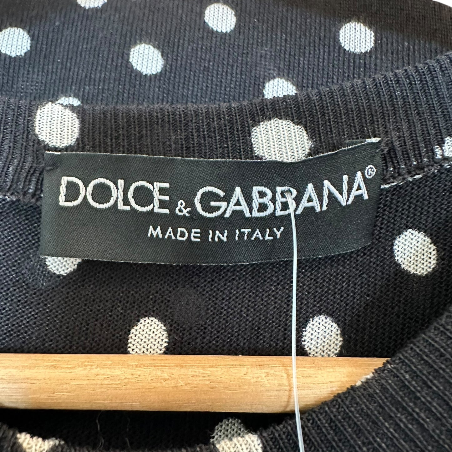 Dolce & Gabbana Polka Dot Print Silk Knit Tank Top