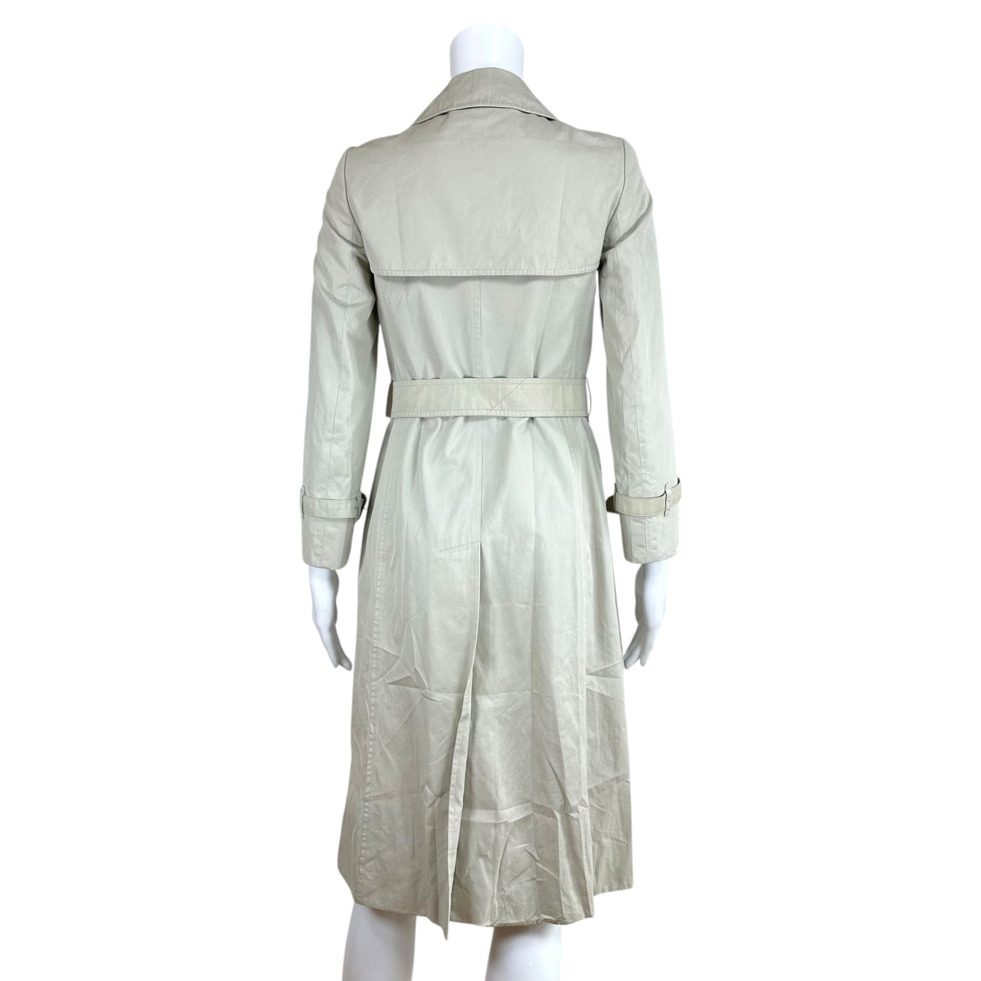Burberry Classic Trench Coat Light Beige 90's Vintage XXS