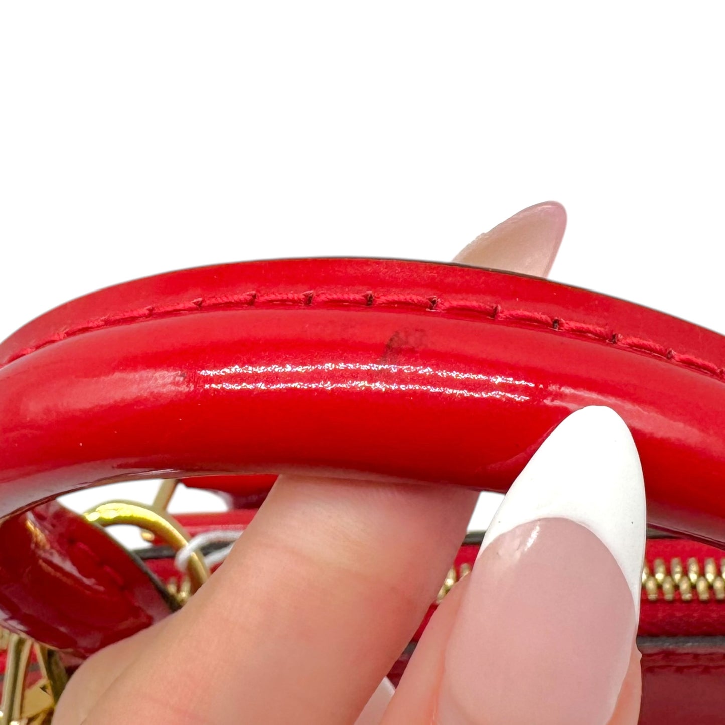 Louis Vuitton Red Patent Vernis Monogram Alma BB 2-Way Bag