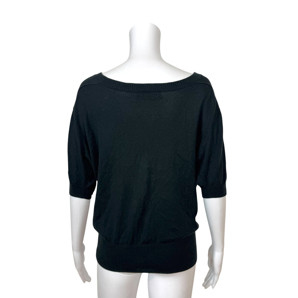 Hysteric Glamour Off-Shoulder Zip-Up Knit Top Black Green